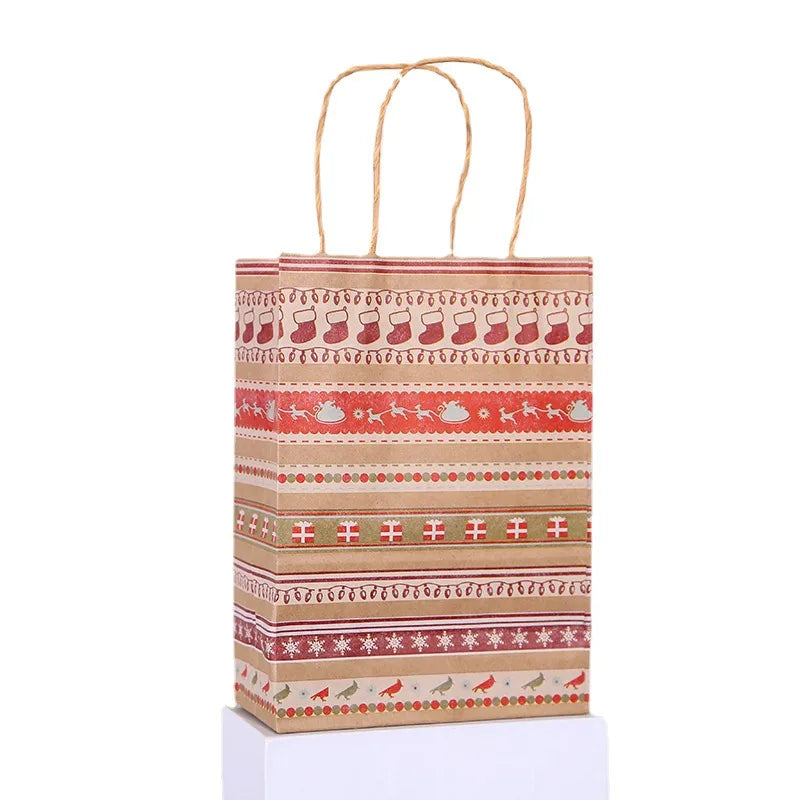 Christmas Fashion Christmas Tree Christmas Socks Snowflake Kraft Paper Daily Gift Bags