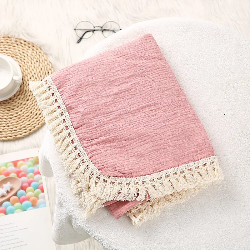simple style solid color printing cotton baby bedding