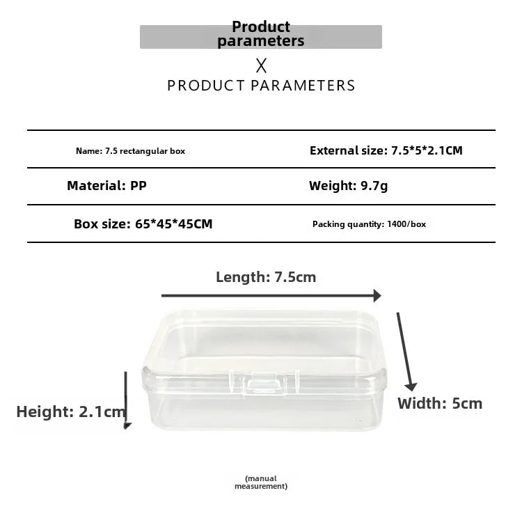 Transparent plastic packaging box hardware tools sample display box parts packaging box accessories Finishing Card storage box