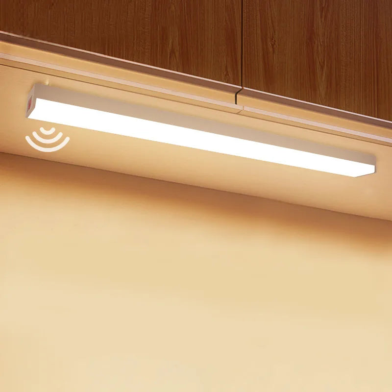 led Intelligent Human Body Induction Wireless Magnetic Long Nightlight Rechargeable Kitchen Wardrobe Cabinet Wine Cabinet Bedroom