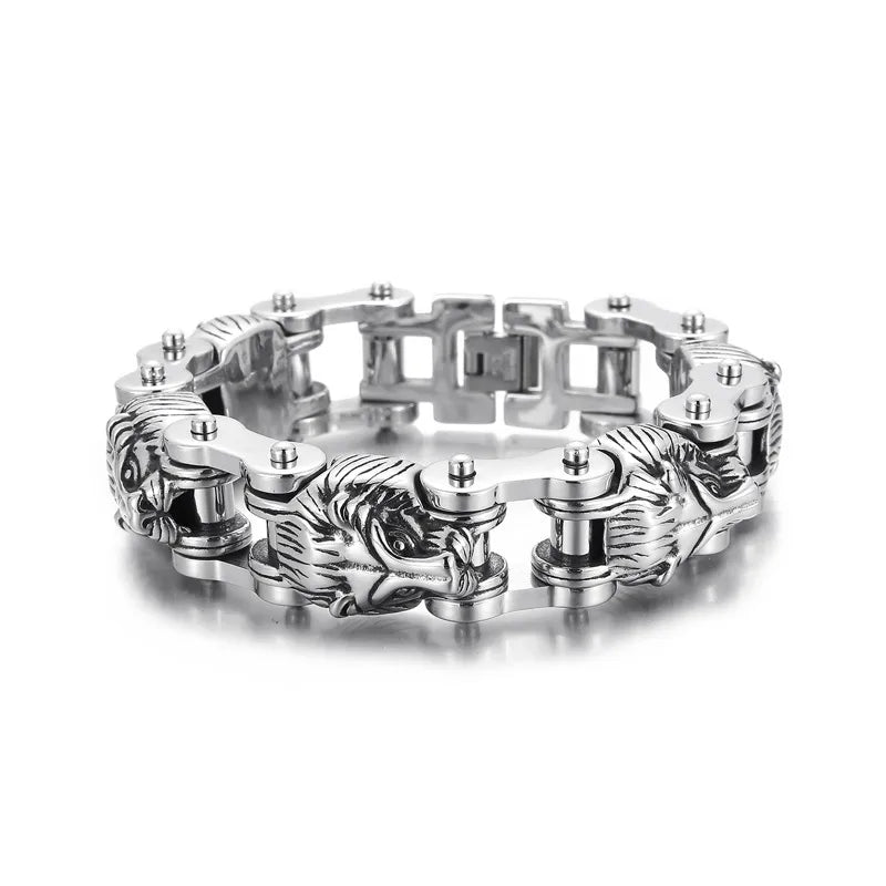 wholesale hip-hop retro solid color titanium steel stoving varnish bracelets