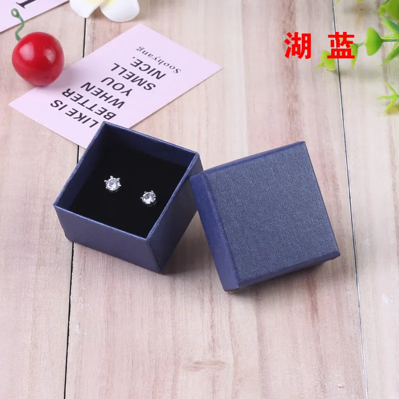 fashion solid color paper jewelry boxes 1 piece