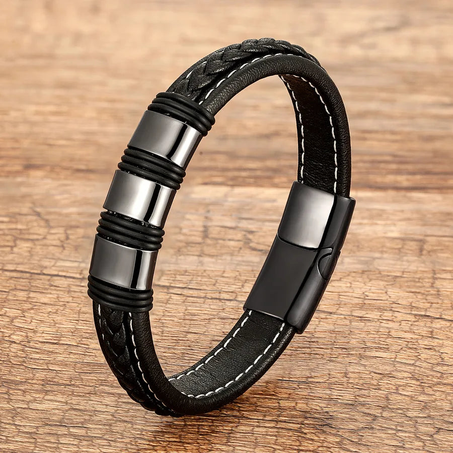 Classic Style Geometric Metal Men's Bracelets