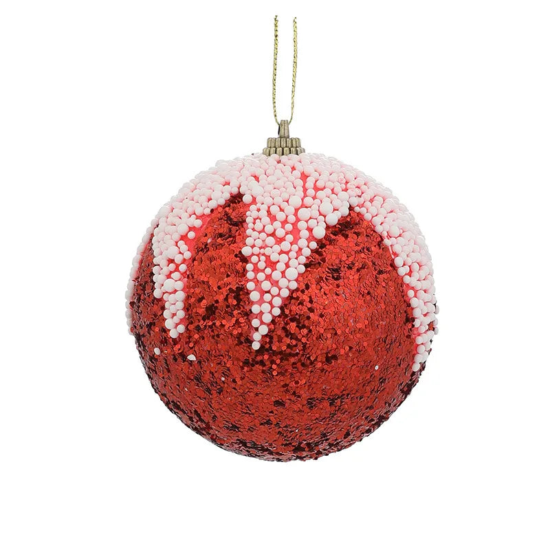 8CM Christmas Ball Creative Foam Decoration Ball Ornament For Christmas Tree Festive Atmosphere Costuming  Style