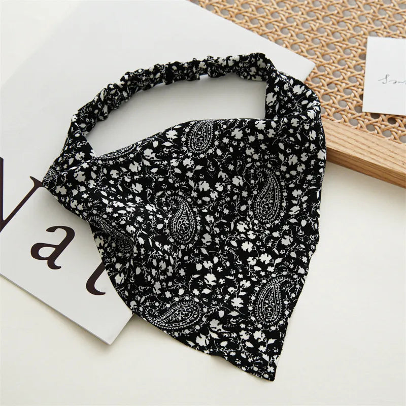 Elegant Retro Lady Women's Printing Cloth Hair Band