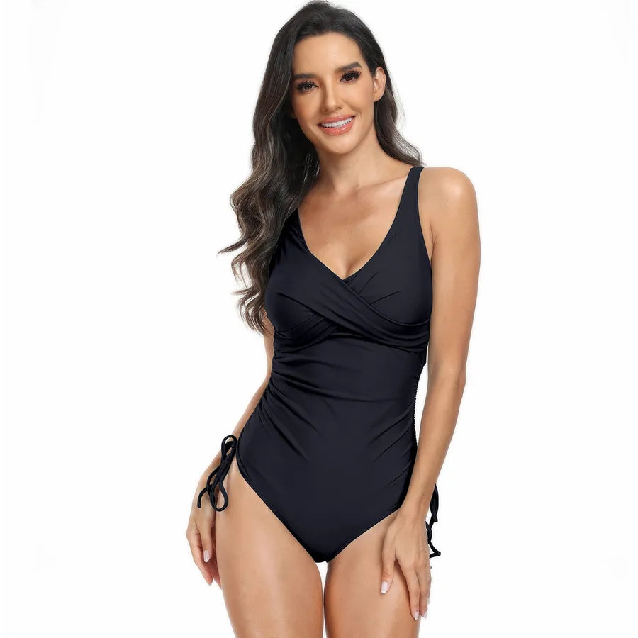 Women's Basic Solid Color 1 Piece One Piece Swimwear