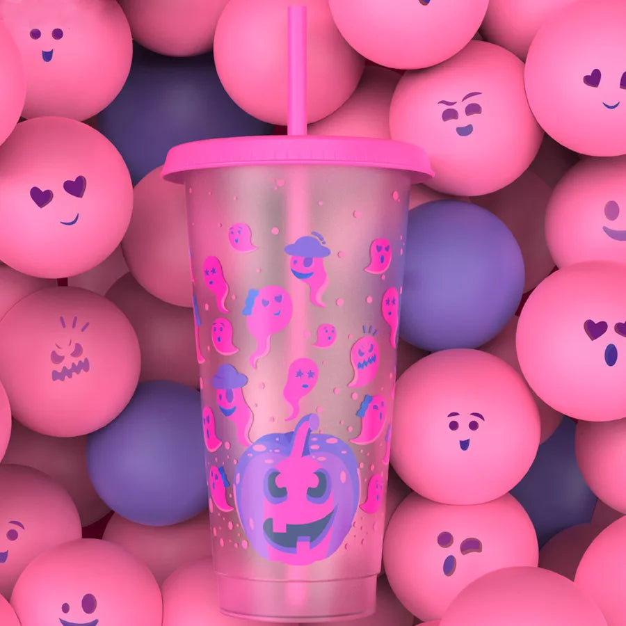 halloween casual cartoon plastic water bottles