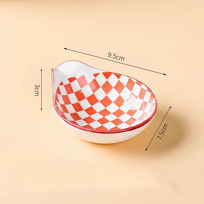 Casual Classical Lattice Flower ceramics Tableware 1 Piece 1 Set