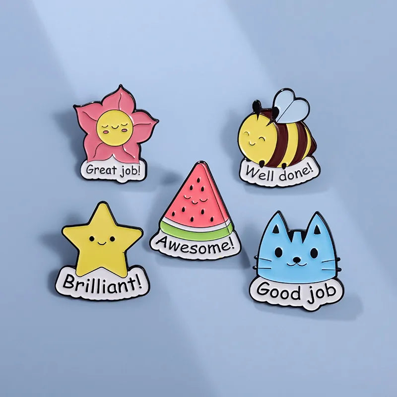 Cartoon Style Cute Sweet Pin Star Watermelon Alloy Plating Unisex Brooches
