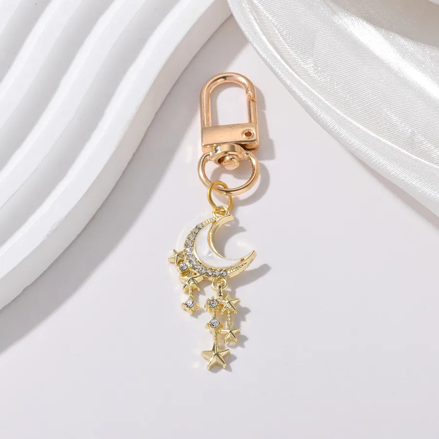Simple Style Classic Style Star Moon Alloy Asymmetrical Keychain