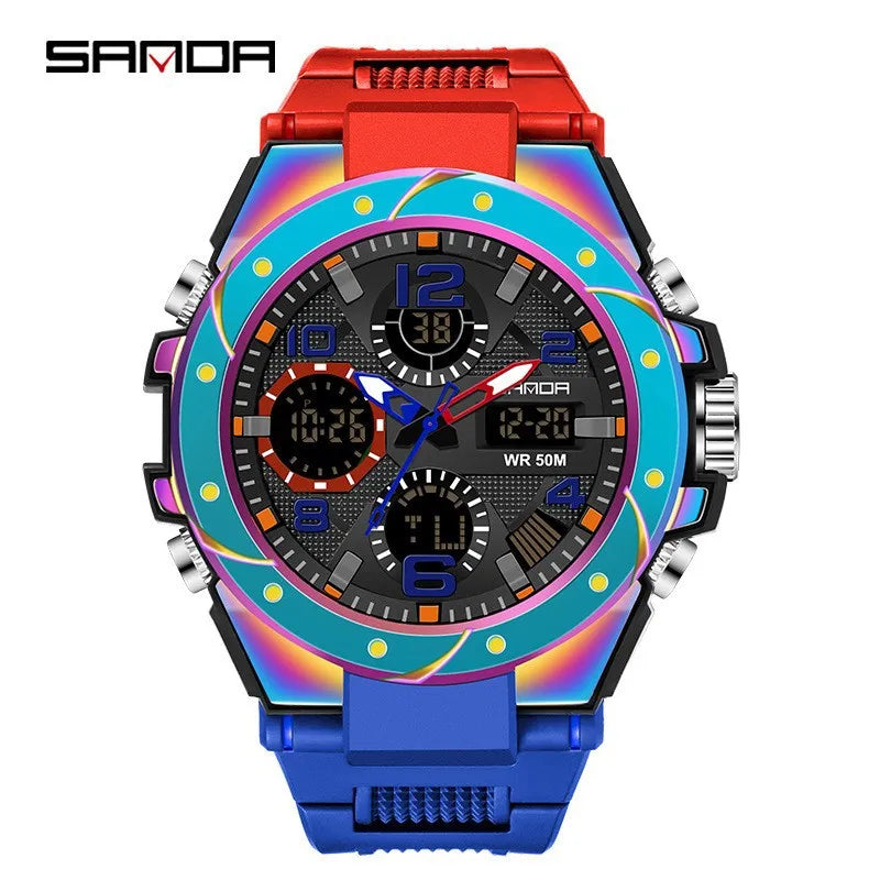 modern style solid color electronic men's watches