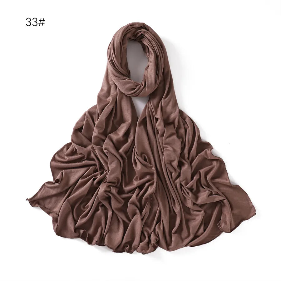 women's basic solid color mercerized cotton modal cotton linen scarves