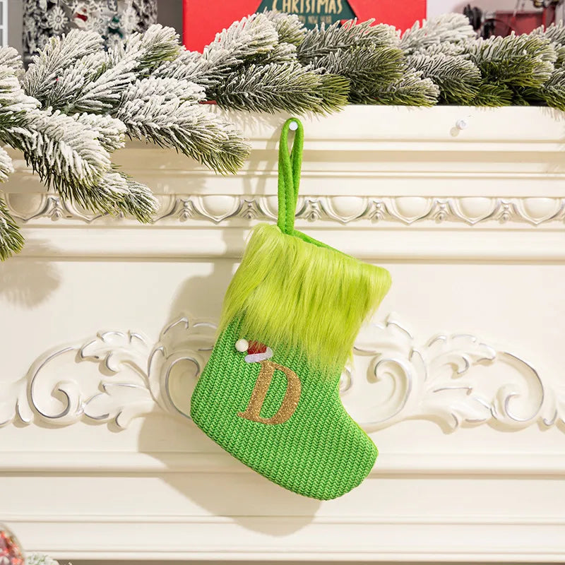 Christmas Nordic Style Cartoon Style Classic Style Christmas Hat Letter Nonwoven Polyester Party Festival Christmas socks Decorations Hanging Ornaments