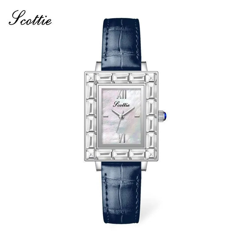 Shi Gaudi scottie9678 New Women's Watch Steel Band Watch Women's Square TikTok Live Explosions Little Red Riding Book
