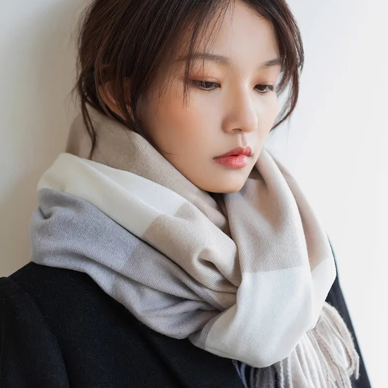 Women's Simple Style Commute Plaid Polyester Scarf