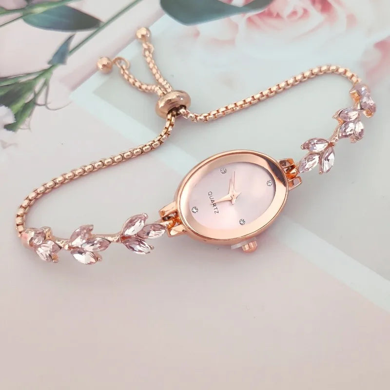 Casual Elegant Petal Telescopic Rope Quartz Women's Watches