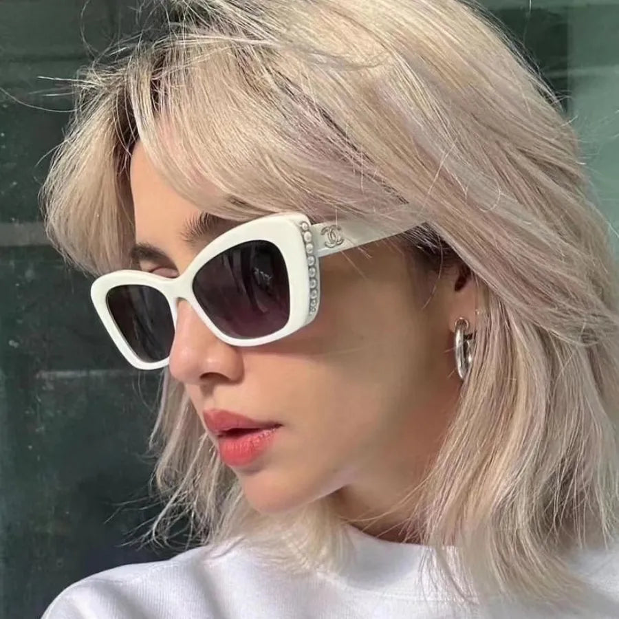 Streetwear Solid Color Pc Cat Eye Full Frame Women's Sunglasses