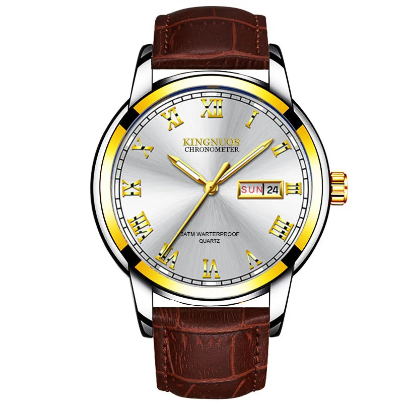 casual solid color double side snaps quartz men's watches