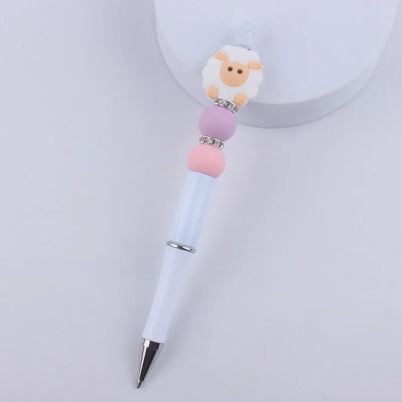 creative cartoon animal silicone bead color ballpoint pen