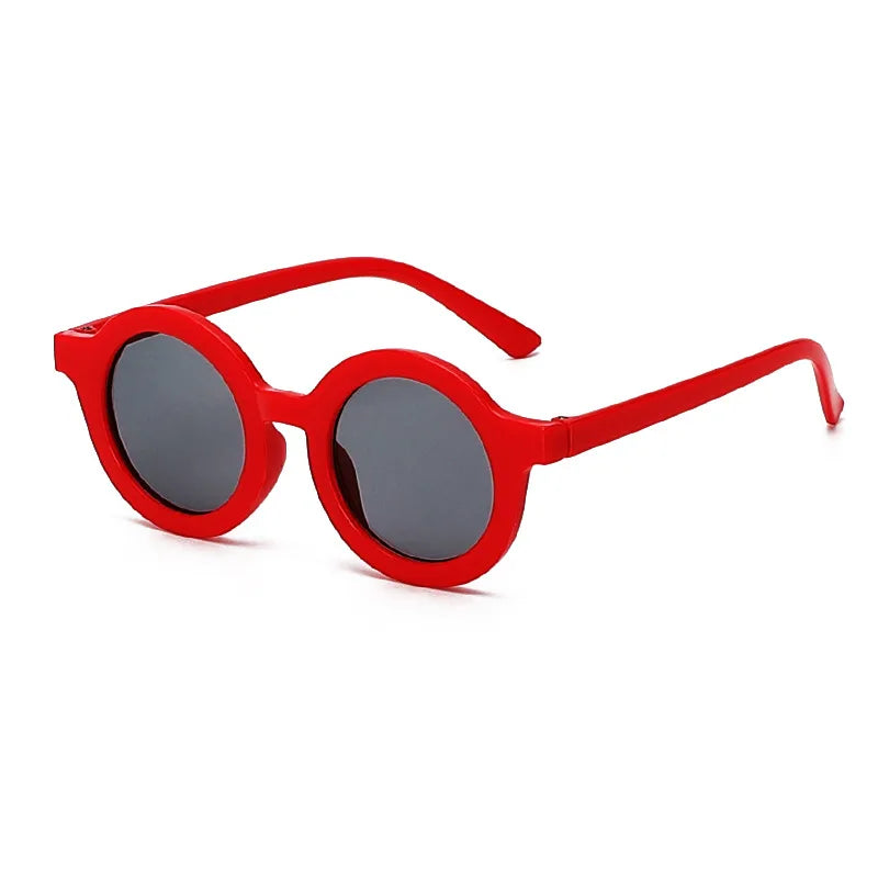 New Retro Round Frame Children's Sunglasses Anti-Blue Ultraviolet Trendy Men's Sunglasses Danish Frosted Multicolor Glasses