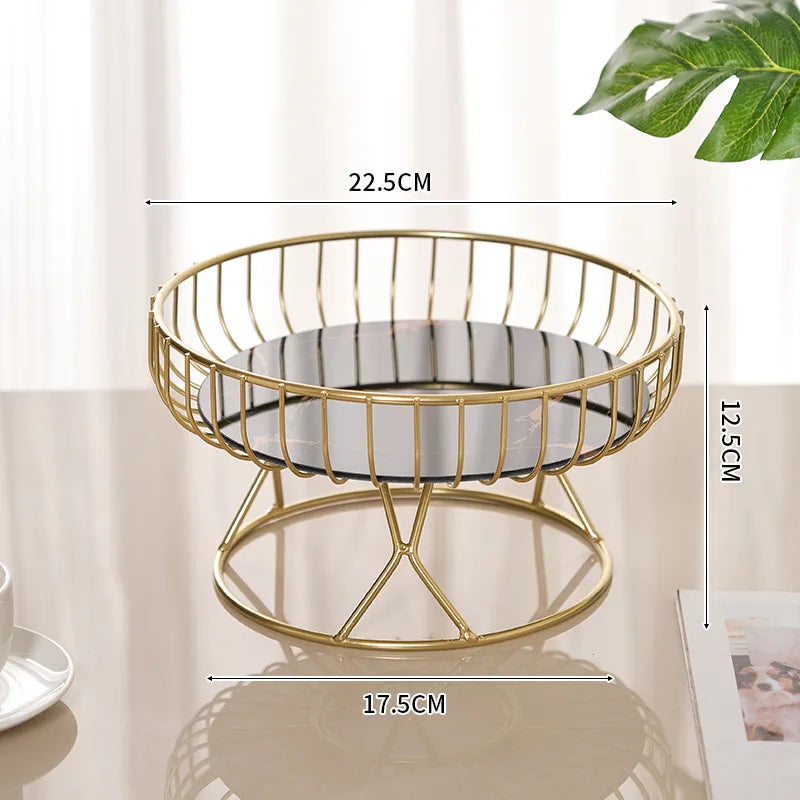 Nordic  Style Fruit Plate Home Snack Plate Table Fruit Basket Living Room Fruit Tray Counter Decorative Candy Plate