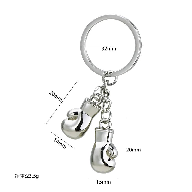 Men's Fitness Boxing Key Chain Customization Boxing Glove Key Pendants Metal Beat Glove Sports Small Gift