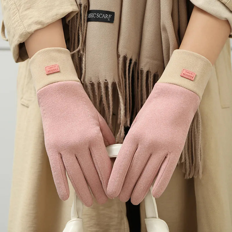 Women's Elegant Simple Style Color Block Gloves