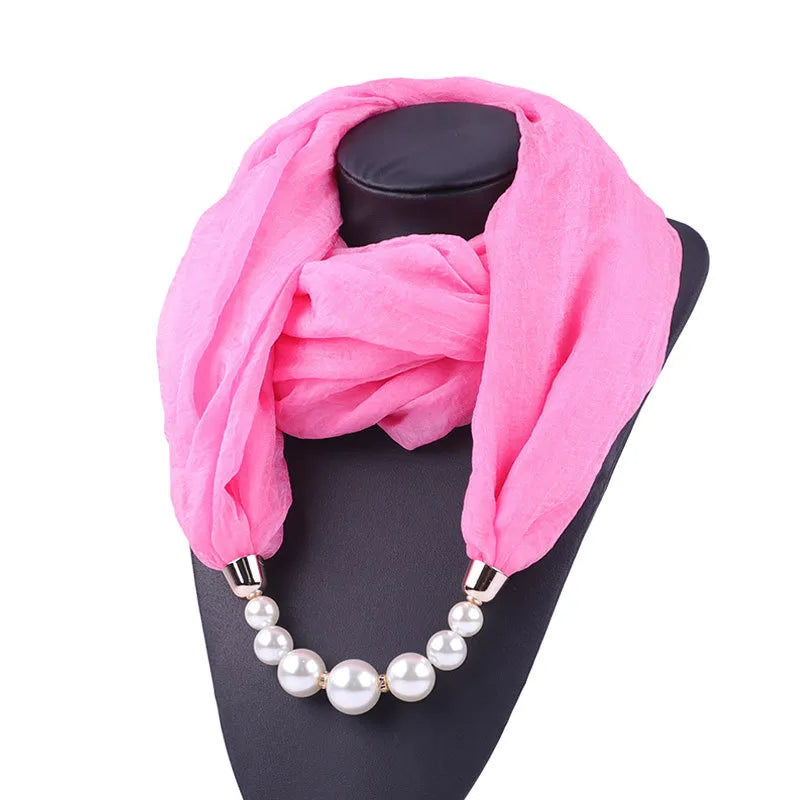 women's commute solid color chiffon scarf
