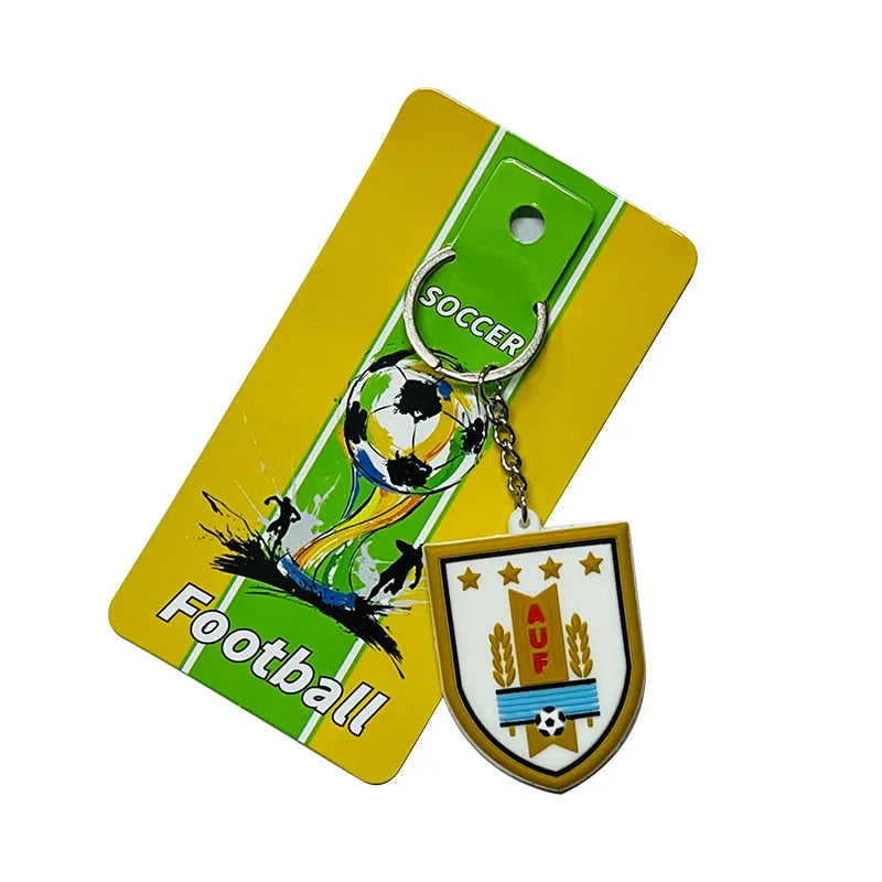 Simple Style Animal Letter Number PVC Football World Cup Keychain