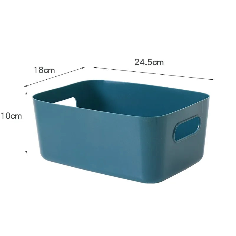 Simple Style Color Block Solid Color Plastic Storage Basket