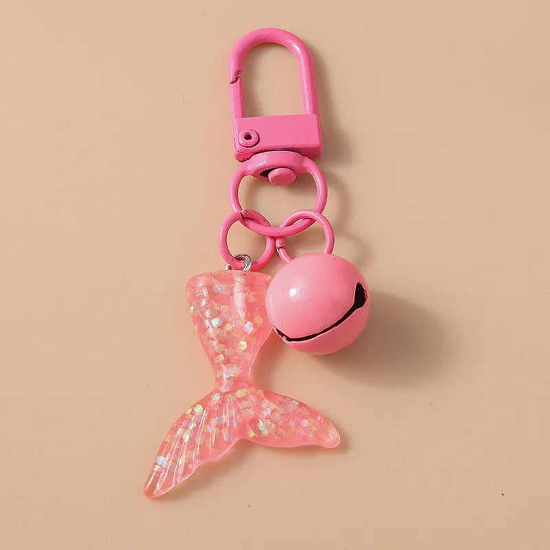 Marine Style Simple Style Commute Bell Fish Tail Alloy Resin Keychain