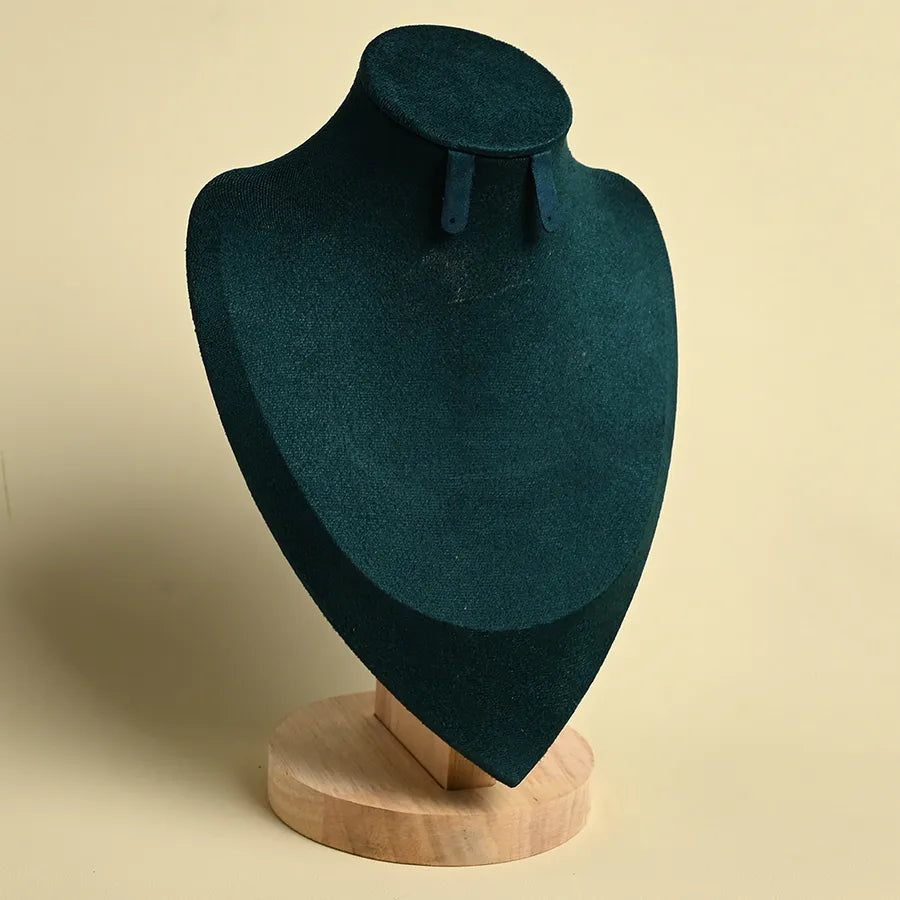 Wooden Mannequin Necklace Earring Jewelry Display Stand Portrait Model Jewelry Accessory Show Rack Handmade Simple Style
