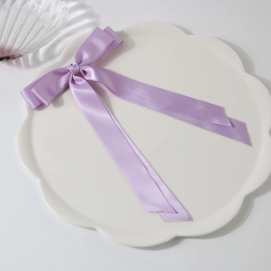 Women's Sweet Simple Style Classic Style Solid Color Bow Knot Cloth Hair Clip