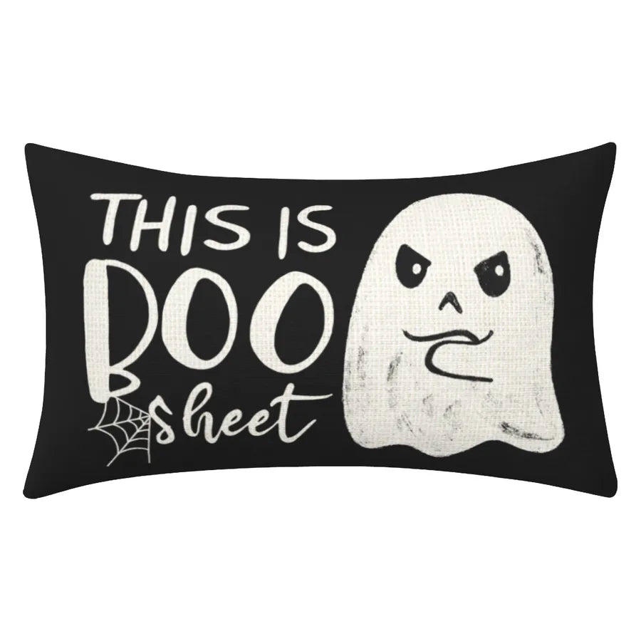 Halloween Cute Funny letter Ghost Polyester Pillow Cases Couch & Sofa Decor