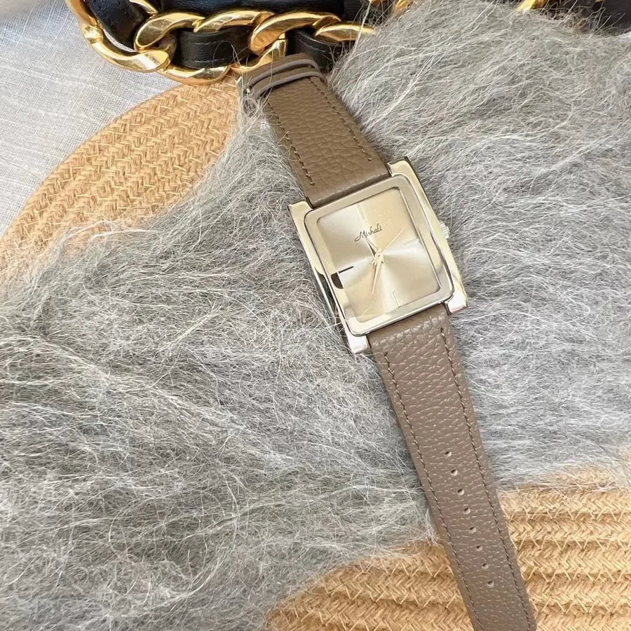 Casual Solid Color Buckle Quartz Watch Women's Watches