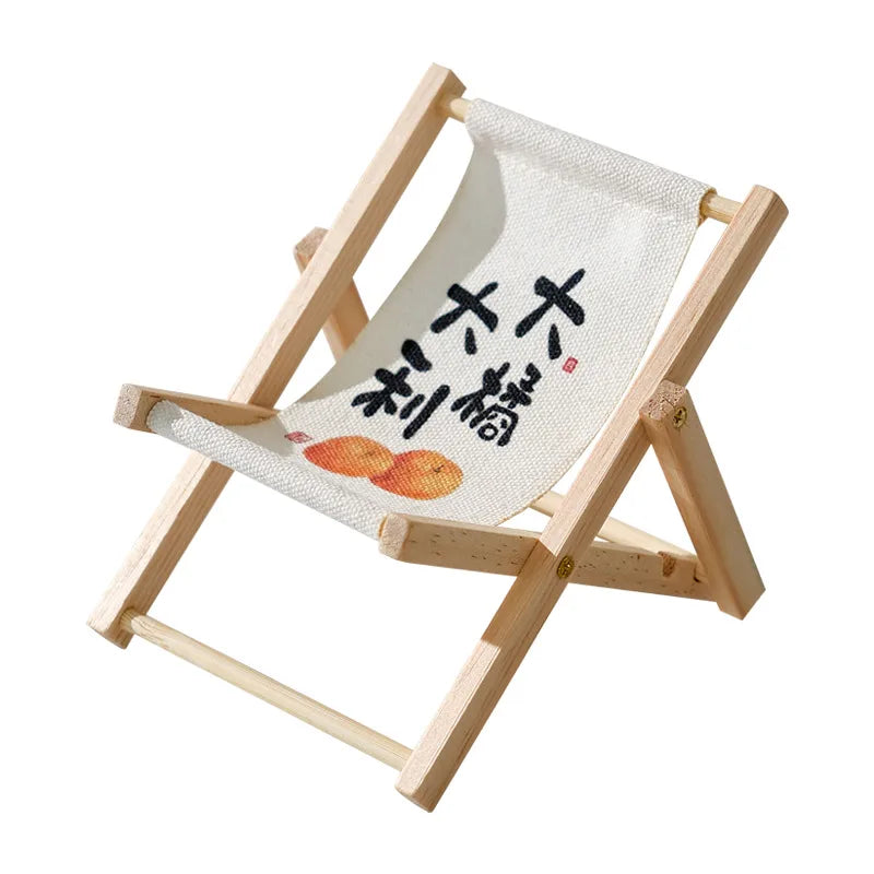 Casual Cute Printing Letter Wood Mobile Phone Holder Artificial Decorations