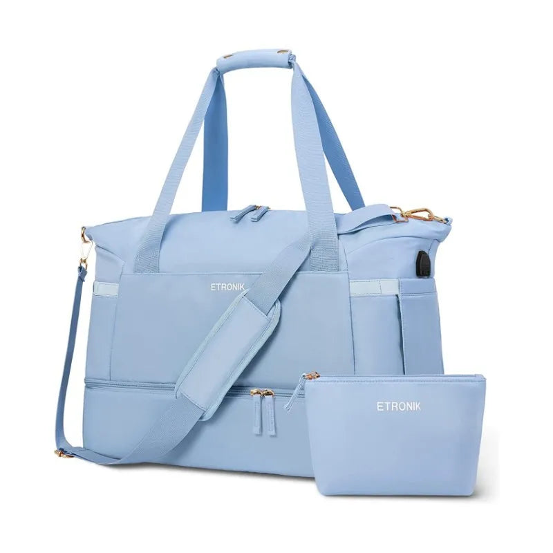 Unisex Basic Solid Color Polyester Travel Bags