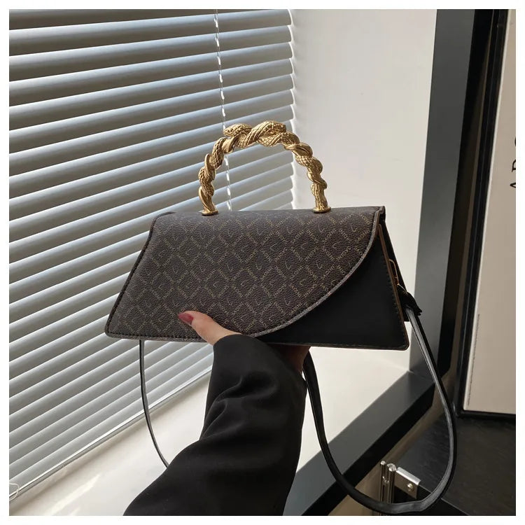 Spring  Retro Simplicity Handbag Stylish Textured Women's Handbag Crossbody All-Match Women Bag