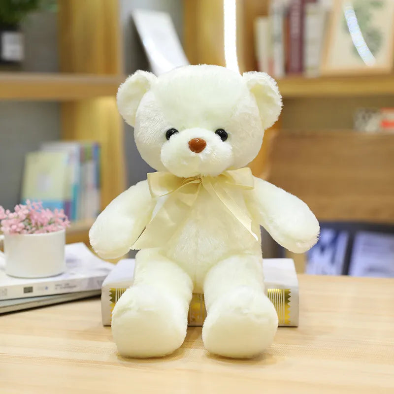 Color Ribbon Teddy Bear Doll Grasping Machine Doll Plush Toy Doll Little Bear Doll Machine Doll Set logo System
