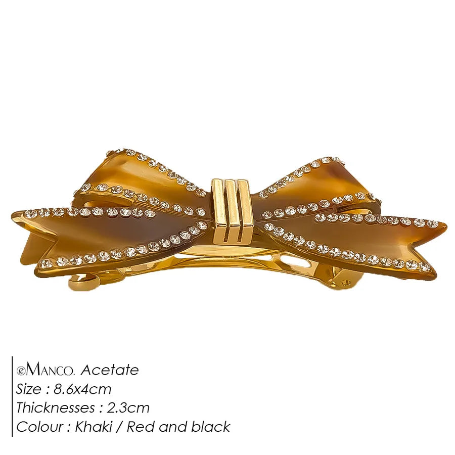 Fashionable Butterfly Knot Hair Clip Acetate Board French Style High-End Feeling Hair Accessories Elegant Retro Artistic