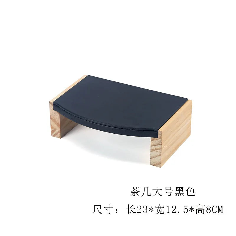 Solid Wood Jewelry Display Stand Tea Table Bracelet Necklace Stool Ornament Rack Three Piece Set Academic Style Crafted
