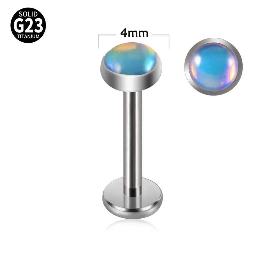 casual cute shiny solid color g23 titanium lip stud in bulk