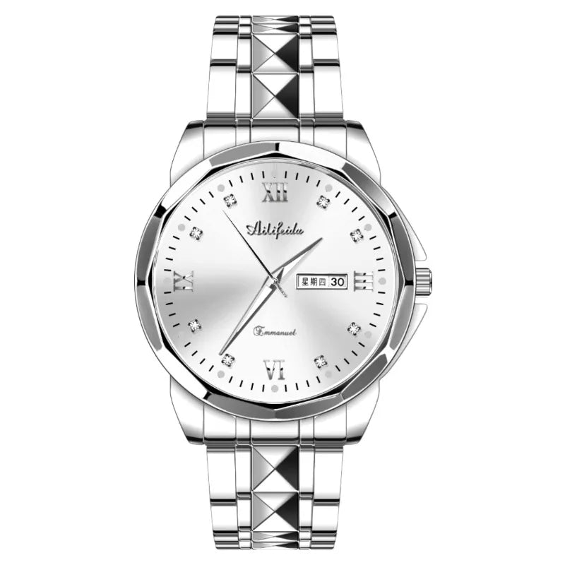 Avery Feida Steel Band Quartz Watch Ladies Shake Voice Live Explosions Wholesale Waterproof Luminous Ultra-thin Double Butterfly Buckle