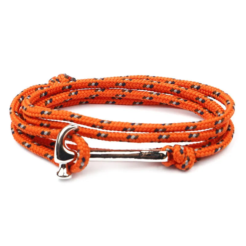 Casual Simple Style Hammer Alloy rope Layered Unisex Bracelets