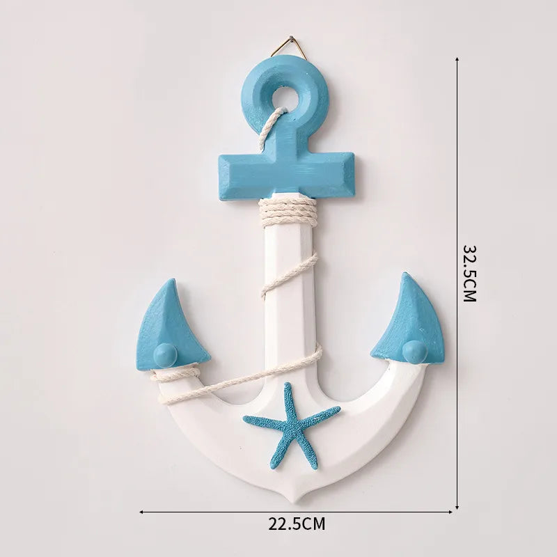 Marine Style Grid Anchor Density plate Resin Iron pendant Wall Art