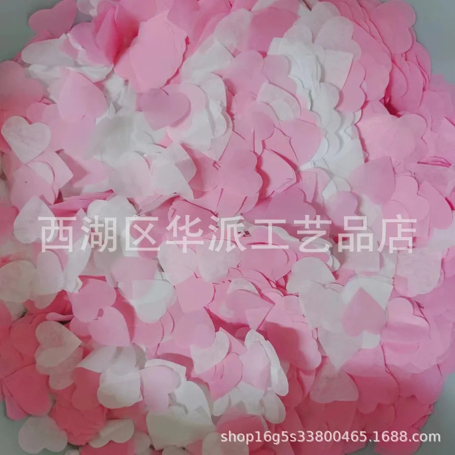 2.5cm heart-shaped love paper pieces Valentine's Day wedding venue hand-held throwing paper scraps transparent balloon filler