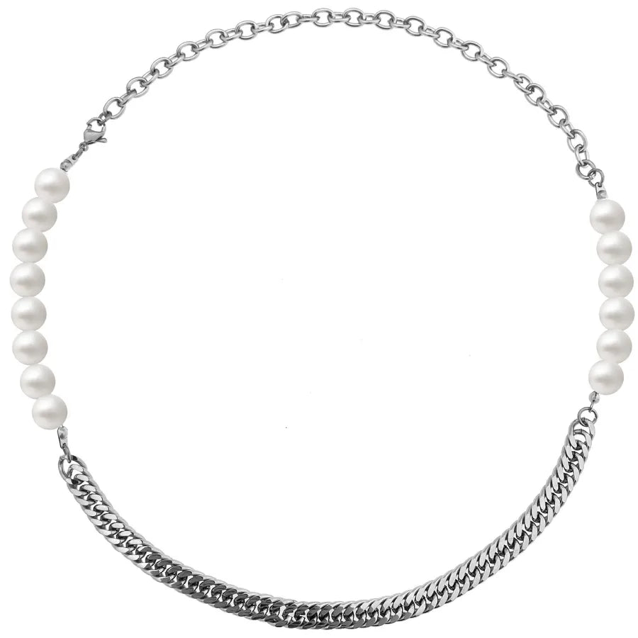 Wholesale Jewelry Vacation Classic Style Solid Color Titanium Steel Polishing snake chain Necklace
