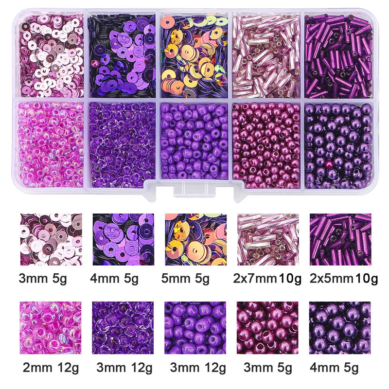 Bead Sequins Imitation Pearl Material Package Handmade Diy Beaded Bracelet Accessories Ornament Accessories Amazon Hot