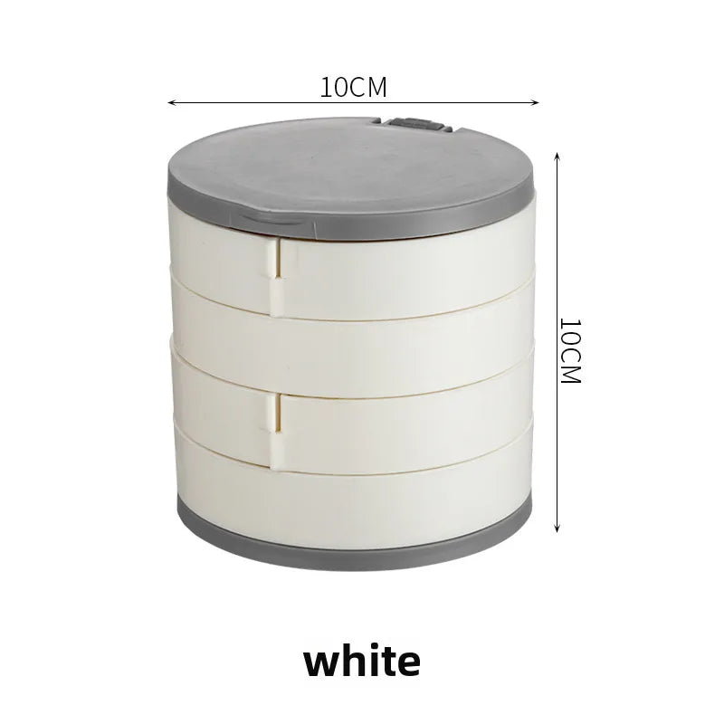 Rotating ear studs earrings earrings jewelry storage box rack small exquisite packing jewelry internet celebrity ear clip bag multi-layer box