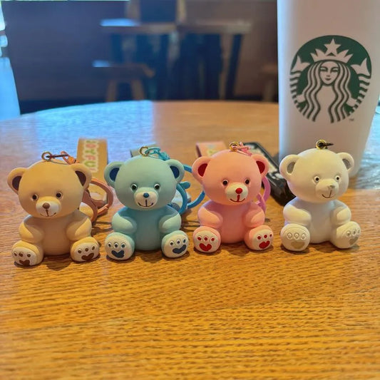 1 Piece Cute Bear Resin Unisex Bag Pendant Keychain
